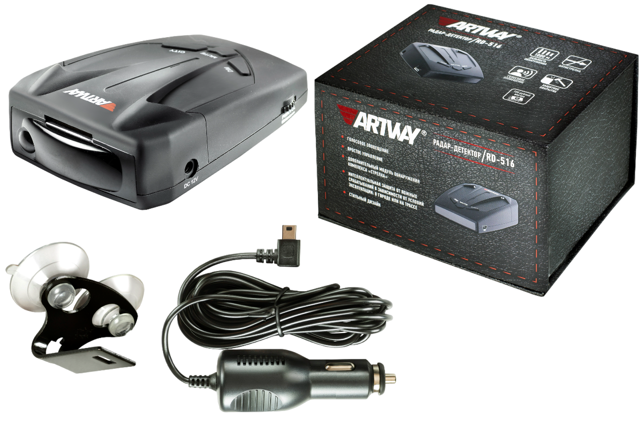 ARTWAY | 516 | Радар-детектор, Стрелка!! ГОЛОС!! Символьный дисплей, коврик в подарок! | превью 3