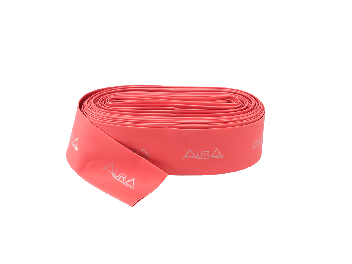 AurA | HSR-2512 | Термоусадочная трубка КРАСНАЯ, с логотипом, диаметр 25-12мм, 10м | превью 1
