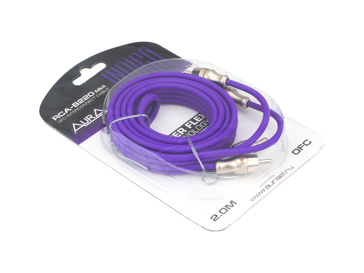AurA | RCA-B220 MkII | RCA-кабель 2 метра, 2 канала, бескислородная медь (OFC), двойной экран | превью 2