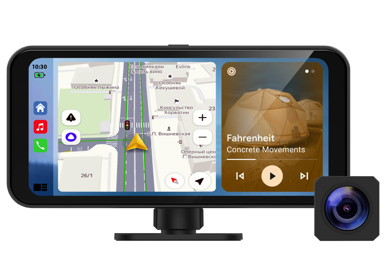 Neoline |SmartWay A100| 4K,Wi-Fi,BT5.0,Android Auto,Apple CarPlay, 6.25",max256Гб, вынос.камера З/В| 1