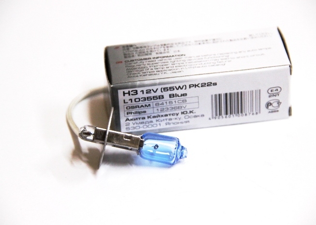 LYNX |  H3 SUPER WHITE | 12V 55W лампа накаливания Серия BLUE(L10355B)  | превью 2