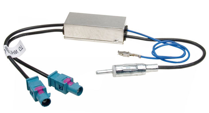 Incar | ANT-3 AMP | переходник  VW со штатного антенного двойного разъема типа "FAKRA" на азия | 1