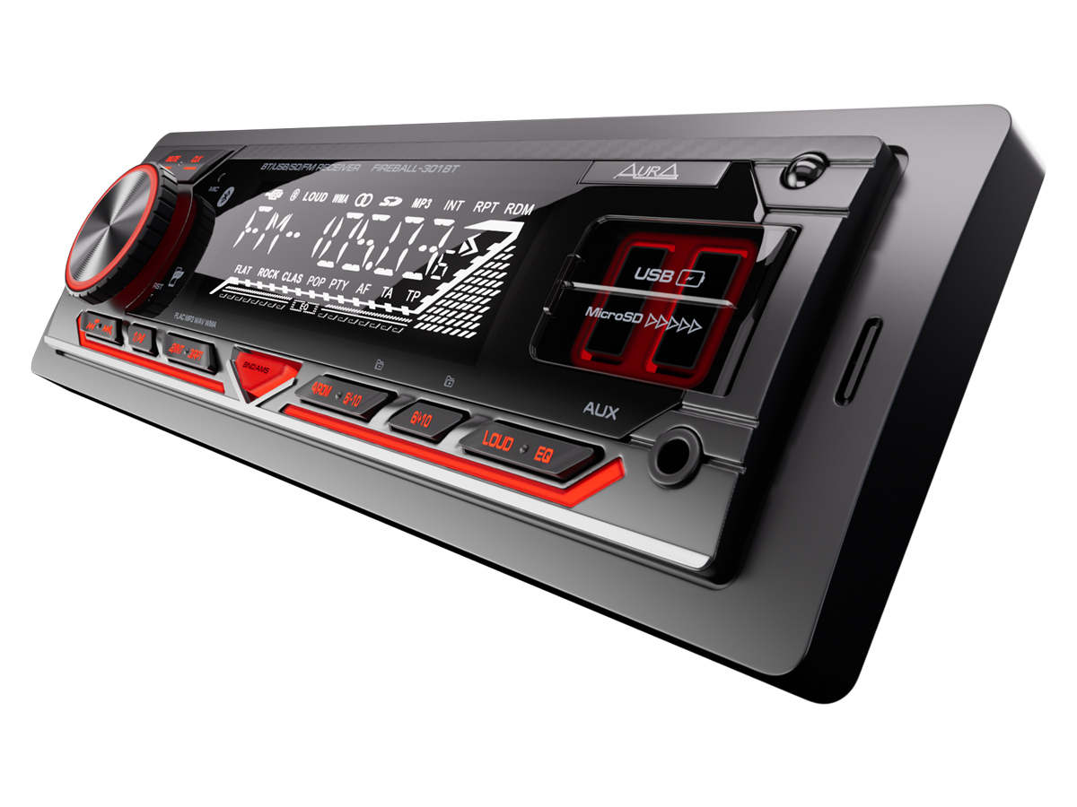 AurA | FIREBALL-301BT | 4х51w, FLAC, 2xUSB/BT, APP, 2 пары RCA, красные кнопки | превью 3