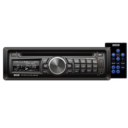 Mystery | MCD-788MPU | 4x50, чёрная панель, белая подсветка, USB, SD/MMC, AUX ,2 RCA, ДУ | 1