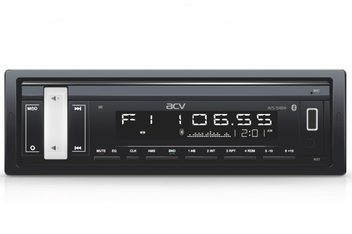 ACV | AVS-914BW | 1din/белая/FM/MP3/USB/BT/SD/FM/4*50/Bluetooth/съемн.панель | превью 1