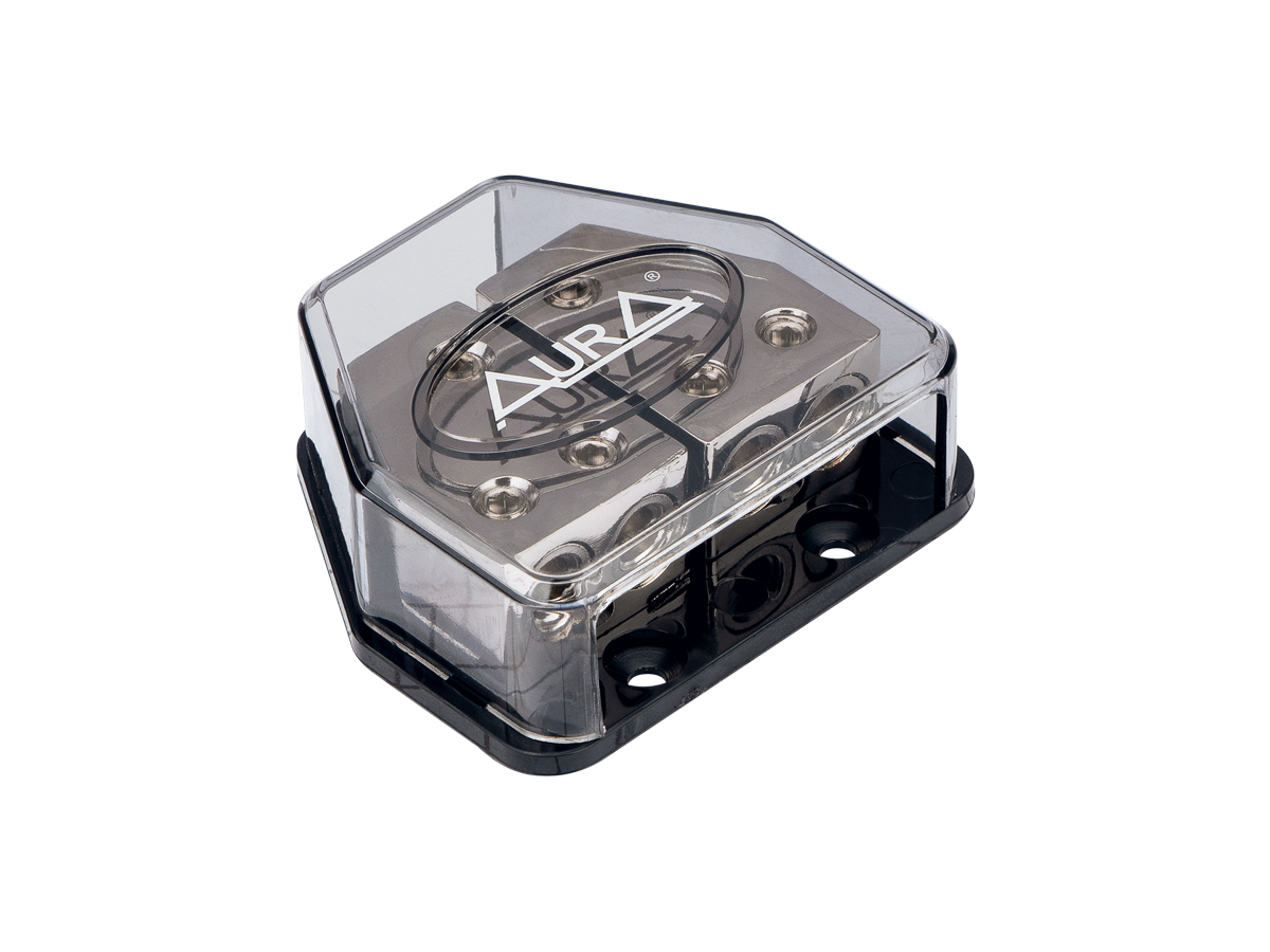 AurA | FHD-2448 | Дистрибьютор ПЛЮС/МИНУС, вход 2x4/8Ga, выход 4х4/8Ga | превью 1