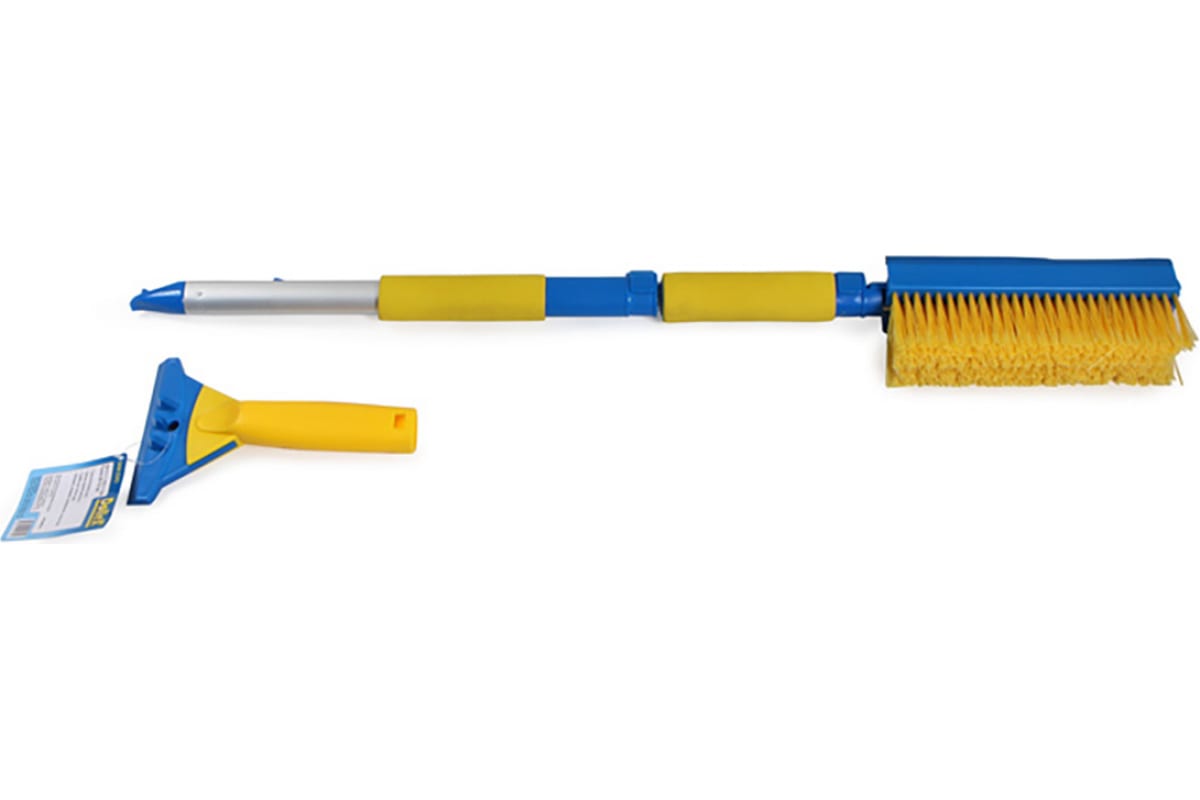 Dollex| SNW-2242 | Щетка сметка со скребком, водосгоном, раскладная, телескопическая 92-112 см| превью 2