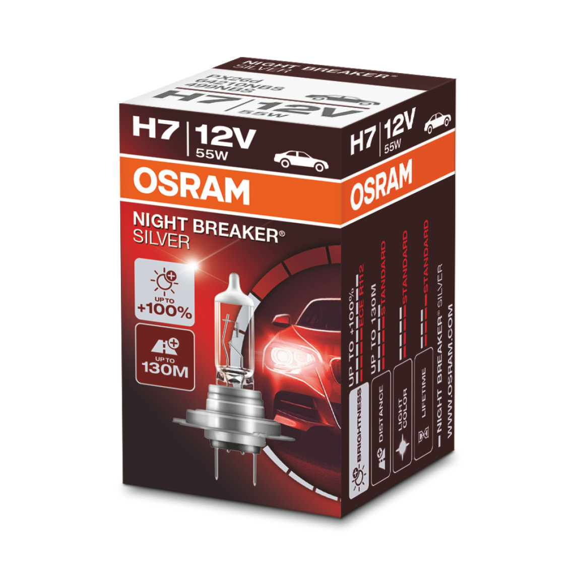 OSRAM | H7 64210 NBS DUOBOX | Лампа H7SILVER +100% 12V 55W блистер 2шт. | превью 3