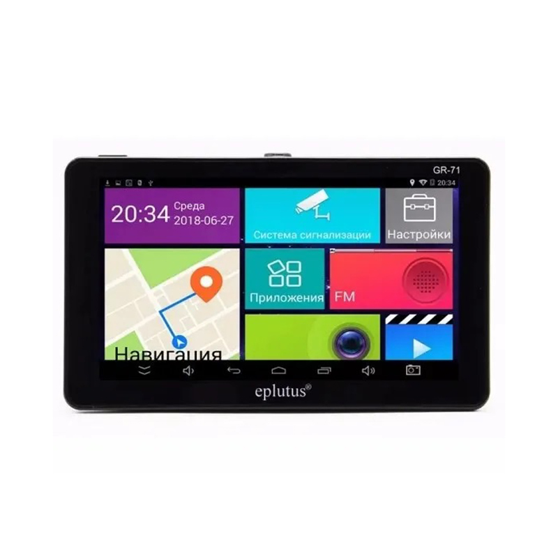 Eplutus | GR71| Видерегистратор + Радар 170гр 1980х1080. Android, GPS. 7 дюйм HD Multi Touch | 1
