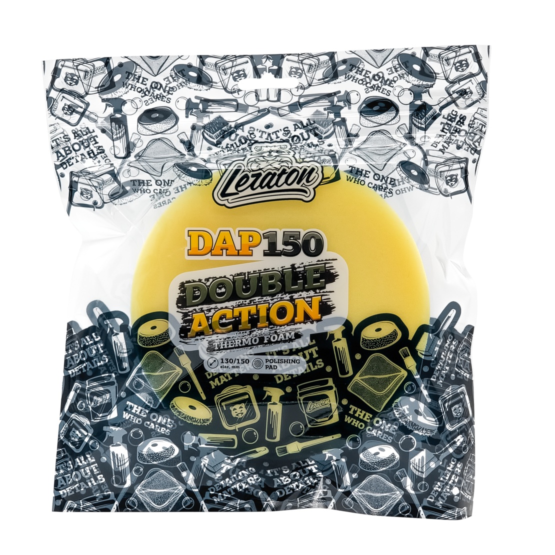 LERATON | DAP150 | Мягкий желтый DA THERMO полировальник 130/155 DAP150 | 1