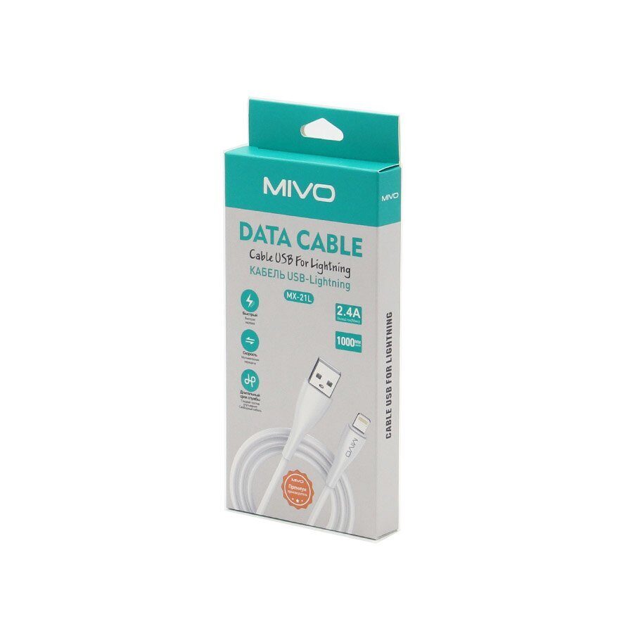 Mivo | MX-21L | Кабель Lighting Mivo - USB 2.4 А  1 м  | превью 3