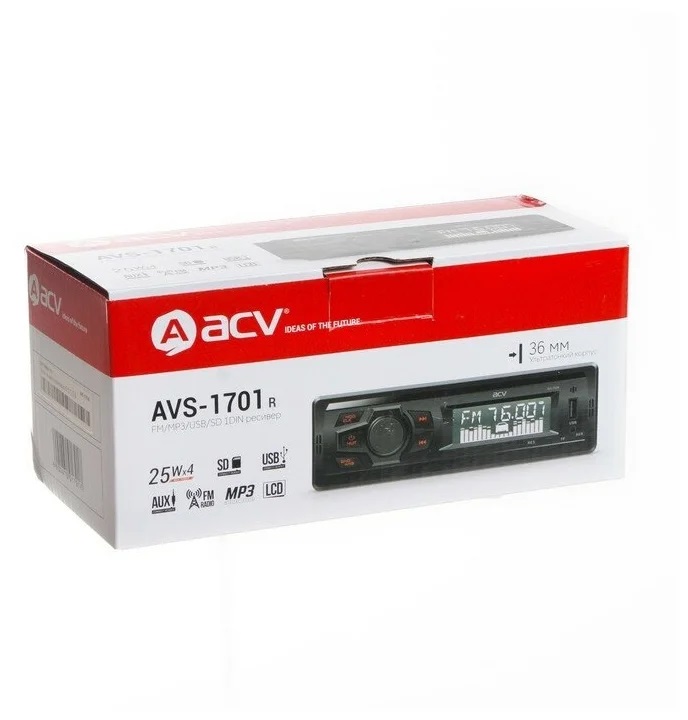 ACV | AVS-1701G | 4*15/USB/SD /FM/AUX ,зеленая подсветка | 5