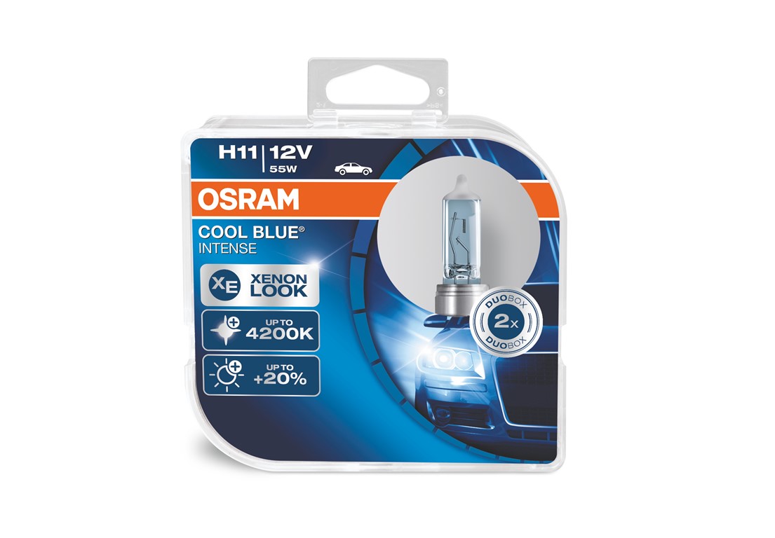 OSRAM | H11 64211 CBI-DUOBOX  | Лампа H11 COOL BLUE 12V 55W - комплект 2шт. | превью 1