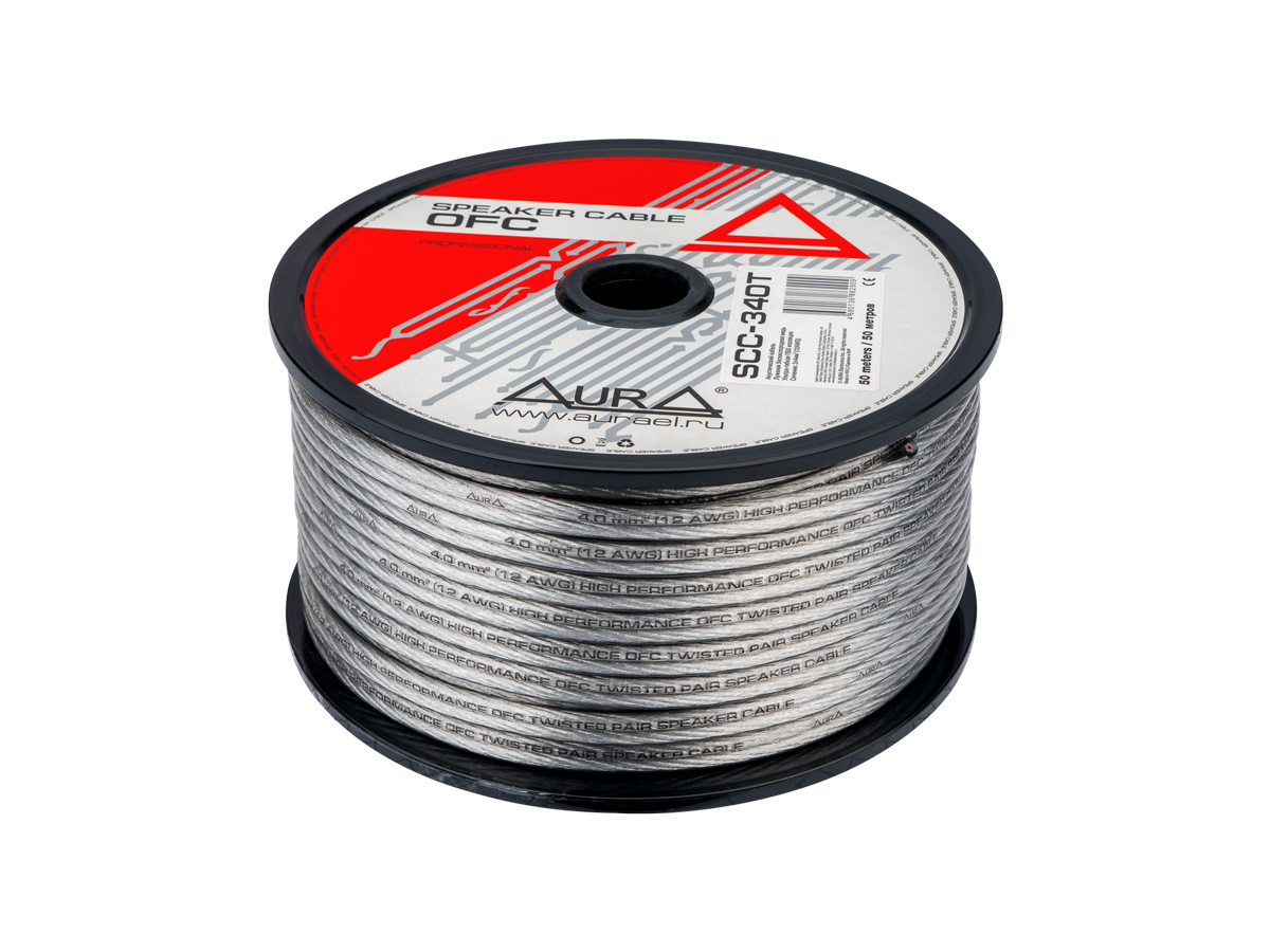 AurA | SCC-340T | 2x4mm² (12Ga), луженая медь (TOFC), ПРОДАЖА КРАТНО 10м., бухта 50м. | превью 1
