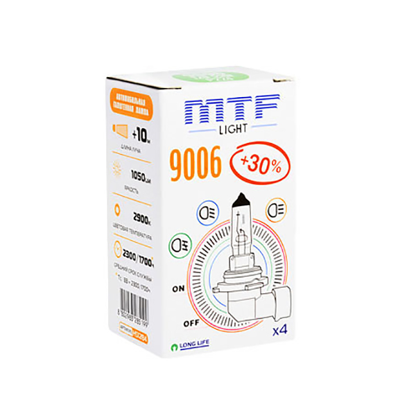 MTF | Standard+30%  HB4/9006 | 12V 55W  лампа накаливания 1ШТ. | превью 1
