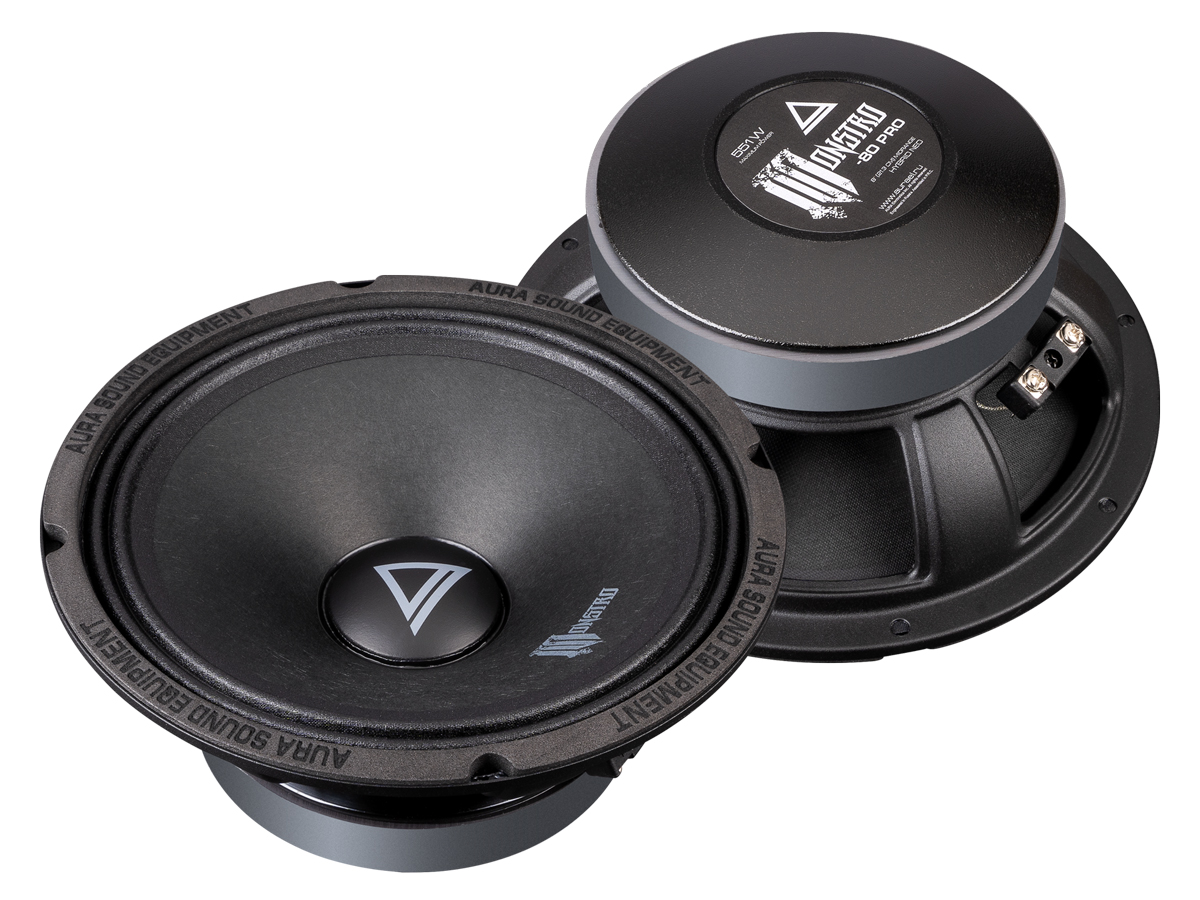 AurA | MONSTRO-80 PRO | 8" (21.3cm), 2" VC, ПАРА, 4 Ом, 321/551w, 101db, 88Hz-17kHz, 84mm | превью 1