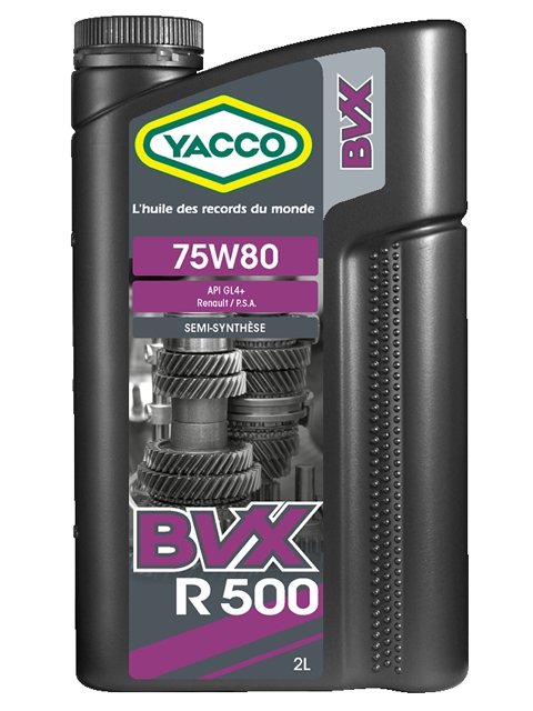 YACCO | BVX R500 75W80 | 2л. п. синт. масло для КПП мостов GL5/4 | 1
