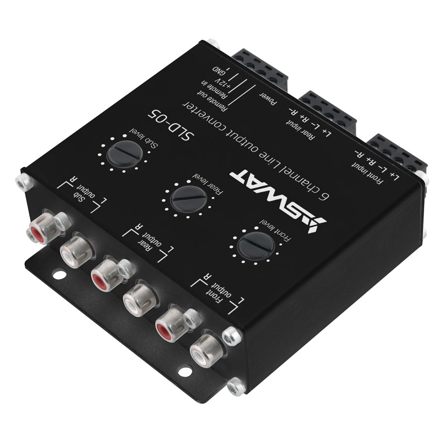 Swat | SLD-05 | Конвертор уровня. силовой вход - RCA выход с регулировкой + remote, 6 каналов | превью 1