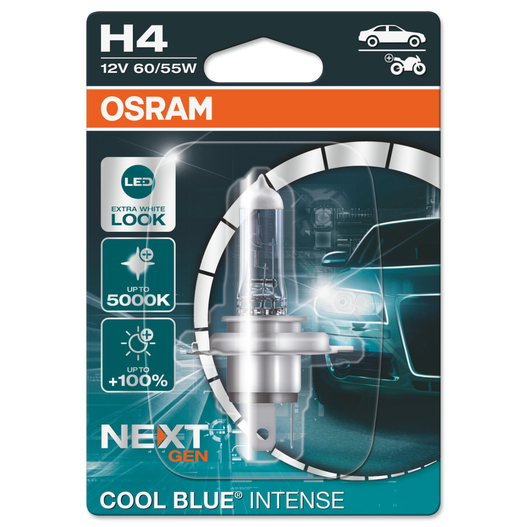 OSRAM | H4 64193 CBN  | Лампа H4 COOL BLUE INTENSE +100% 12V 60/55W - комплект 1шт. | превью 3