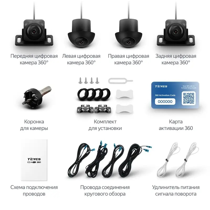 TEYES | Digital 360 View Camera  для CC4 PRO | комплект камер CC4 PRO  360гр | превью 2