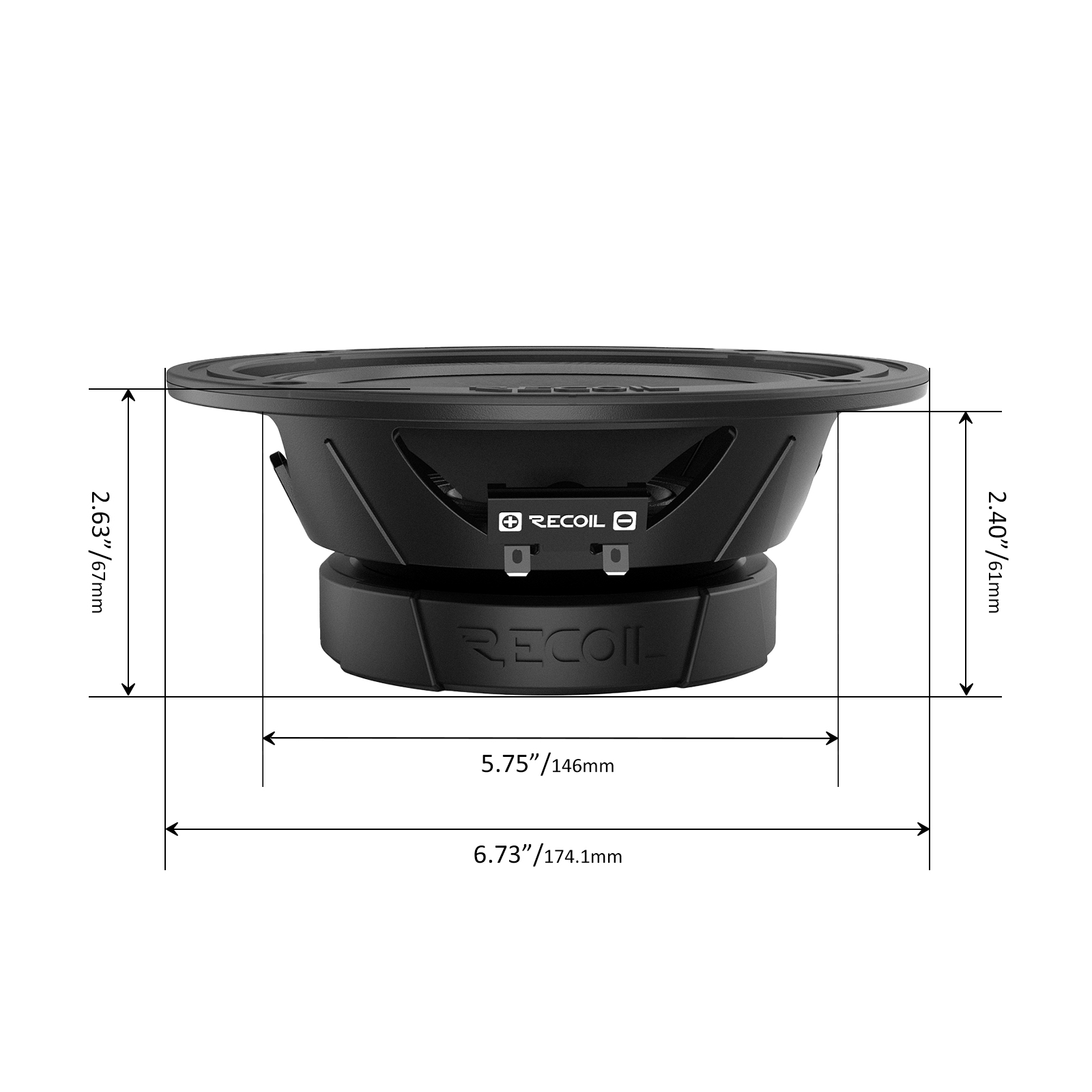Recoil | MS65-4P | эстрад.акустика, 6.5"(165ММ), 3Ом, 107-12000Hz, RMS/Peak - 150W/300W   | 6