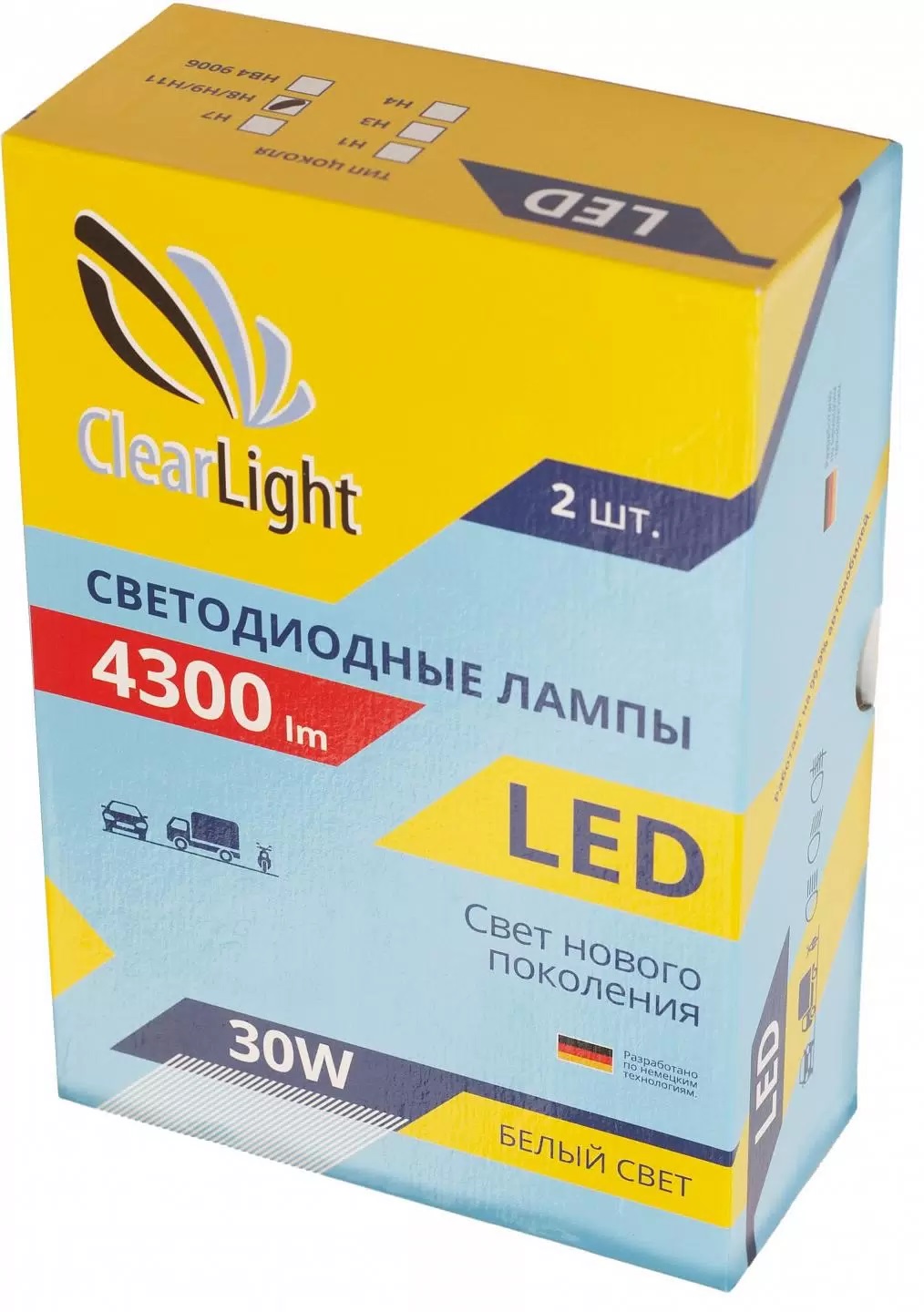 Clearlight | LED H1 | Лампа LED H1 4300 Lm (2 шт.) 12 в.| превью 1