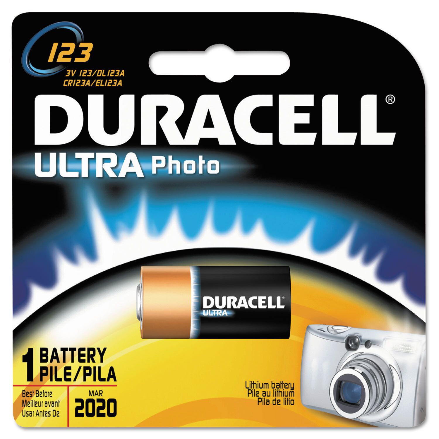 Батарейка |  CR123 Duracell Ultra|  для брелков сигнал. | 1