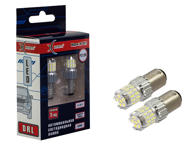 XENITE | P21/5W BP3012 | Диодная лампа с цоколем, 700Lm, 5000K, ПТФ/ДХО 2 шт | 1