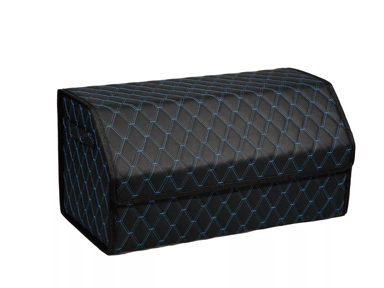 FOR CARS | 3D органайзер | черный/синяя нить/черный кант,экокожа,размер XL (70*30*30 см.)  | 1
