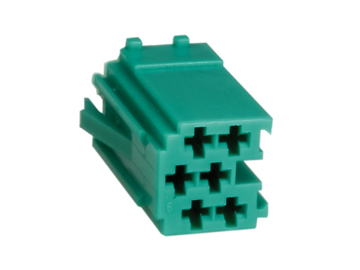 AurA | AWZ-2008 | Корпус для Mini ISO, 6-и конт, зеленый, уп. 10 шт | 1