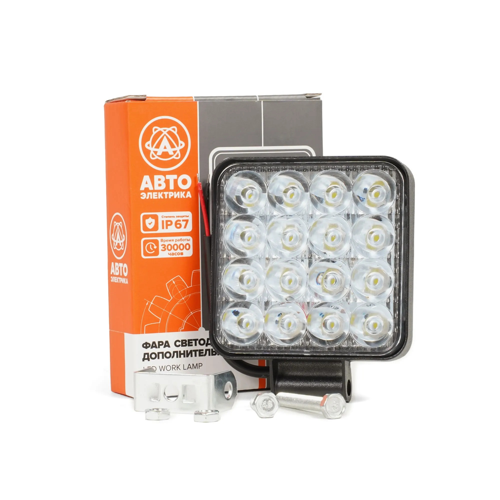 Автоэлектрика| AE48S-16LED-PC -MINI Фара светодиодная,квадратная,85*19*113,48Вт,10-30V,1шт | 4