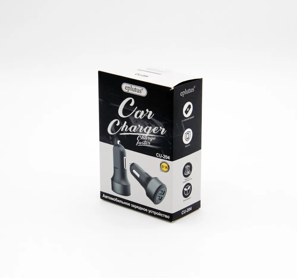 Eplutus | CU-204 | адаптер прикуривателя, USB 1-  5V-1A,USB 2 5V-1.1A  | превью 3