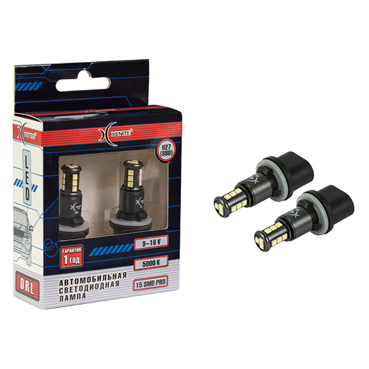 XENITE | H27(880) -15 SMD | Светодиодная лампа ПТФ/ДХО , 5000 K, 2шт. | 3
