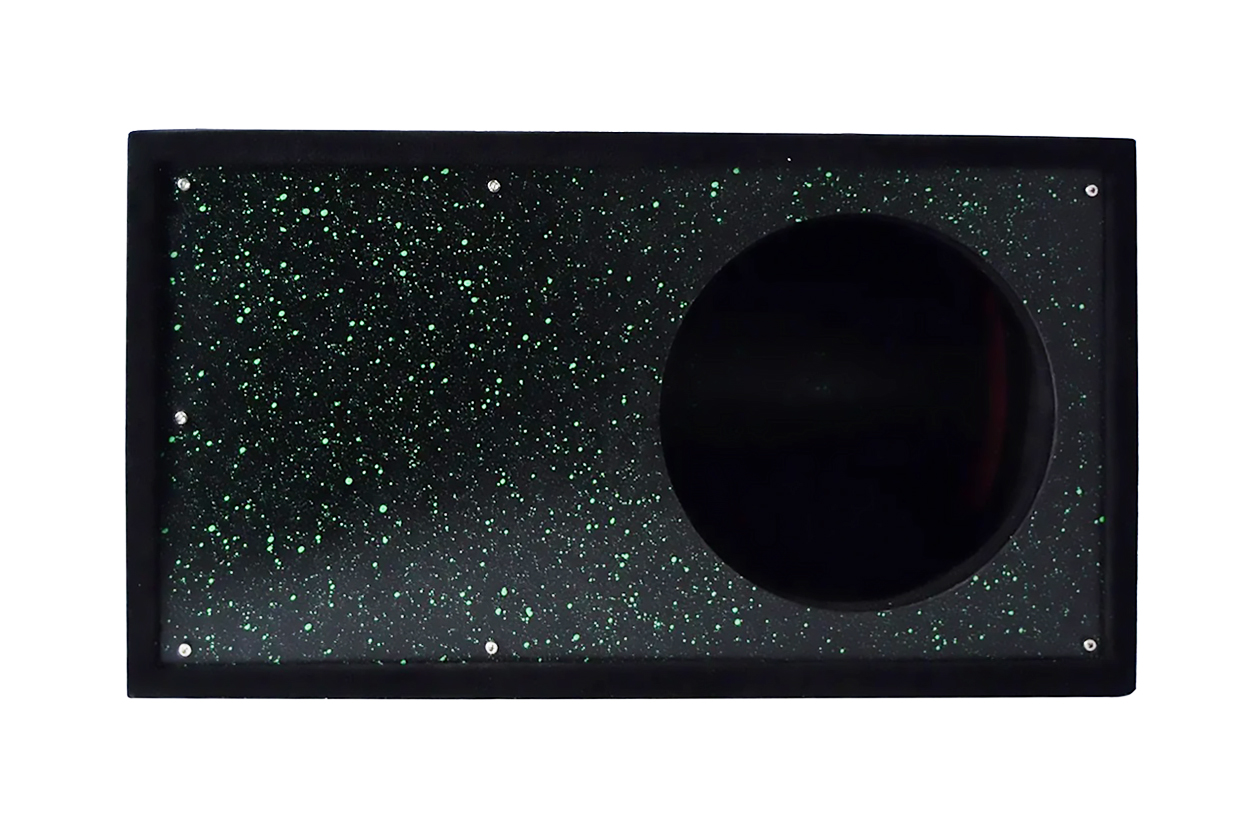 D/S/D | Короб 12"  ФАНЕРА  |  Корпус Искра ЗЕЛЕНАЯ НА ЧЕРНОМ фазоинвертор 160 мм , 65л | превью 2