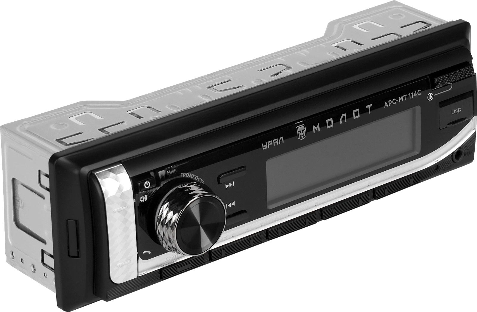 Ural | Урал МОЛОТ АРС-МТ 114C | BT, USB,RCA, AUX, синие кнопки, приложение | 5