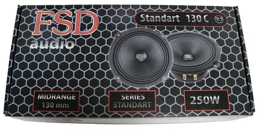 FSD audio | Standart 130C | Мидбас 5", 4Om, 80 Вт RMS, 250 Вт MAX, 93Дб, ПАРА | 4