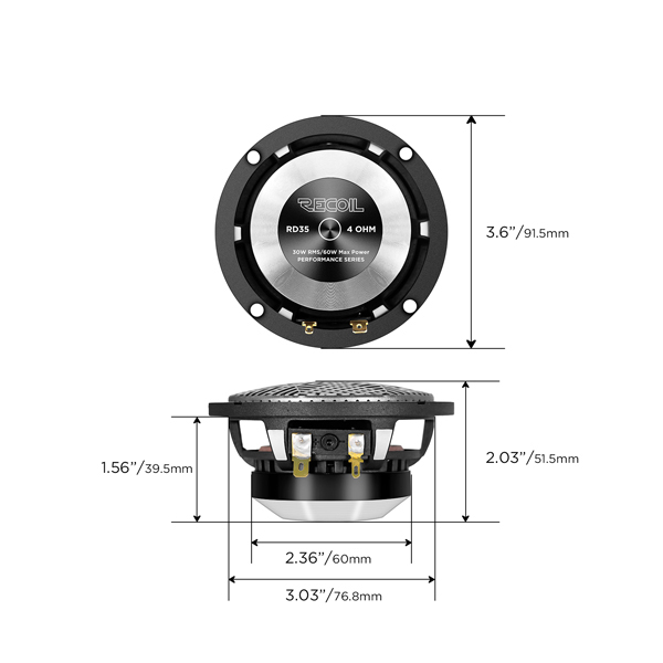 Recoil | RD35 |, Ом, Гц, RMS/Peak - | 6