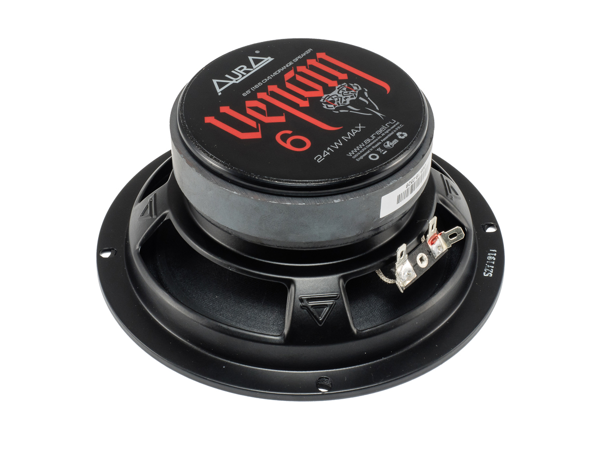 AurA | VENOM-6 | 6.5" (16.5cm), ПАРА, 4 Ом, 121/241w, 94db, 90Hz-14kHz, сетки, 72mm | 2