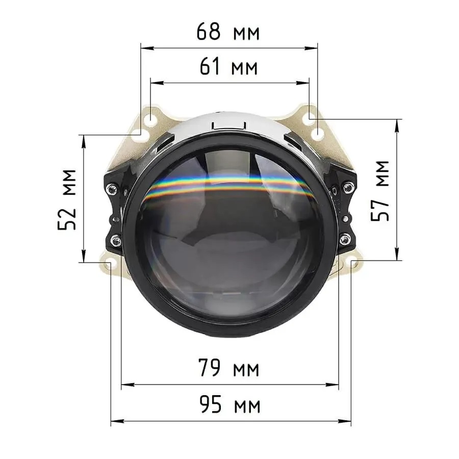 AOZOOM | A9 | Bi-LED модули 12V, 3", 5500K , 50W/58W, КОМП.  2 ШТ.| 4