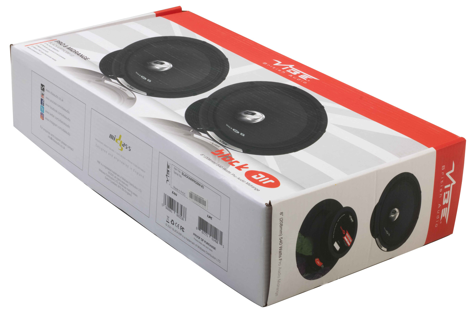 Vibe | BLACKAIRPRO8M-V0 | 8", 180/540 Вт , 4 Ом, | 5