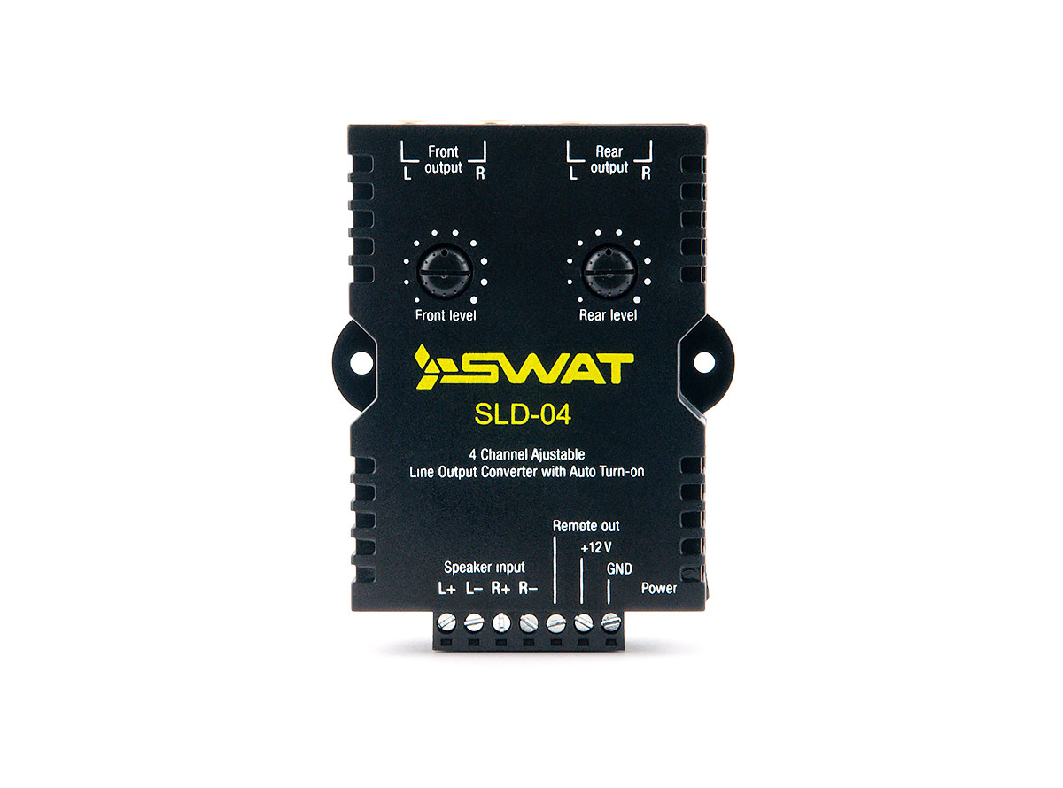 Swat | SLD-04 | Конвертор уровня. силовой вход - RCA выход с регулировкой + remote, 4 канала | превью 1