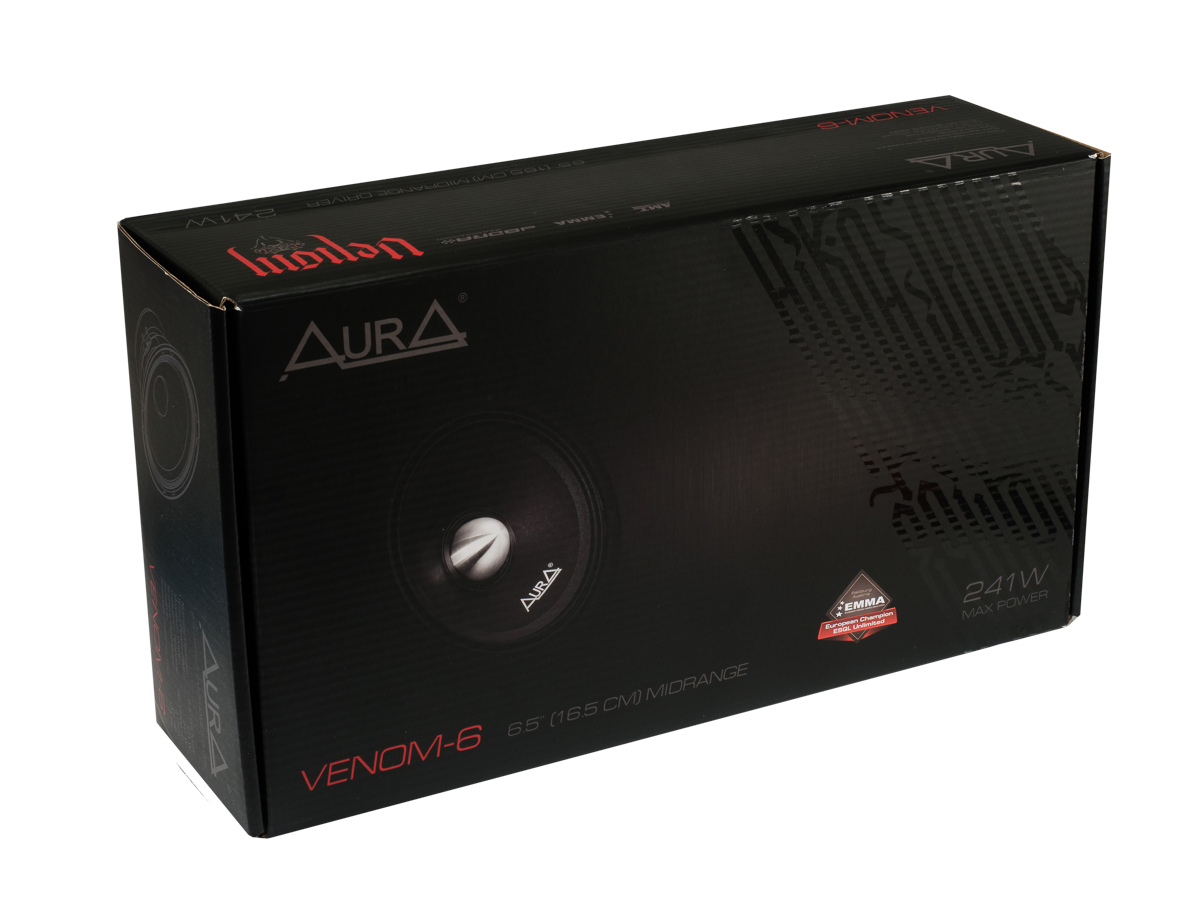 AurA | VENOM-6 | 6.5" (16.5cm), ПАРА, 4 Ом, 121/241w, 94db, 90Hz-14kHz, сетки, 72mm | 4