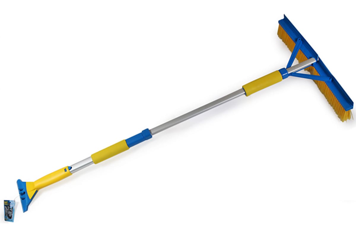 Dollex| SNW-2242 | Щетка сметка со скребком, водосгоном, раскладная, телескопическая 92-112 см| превью 3