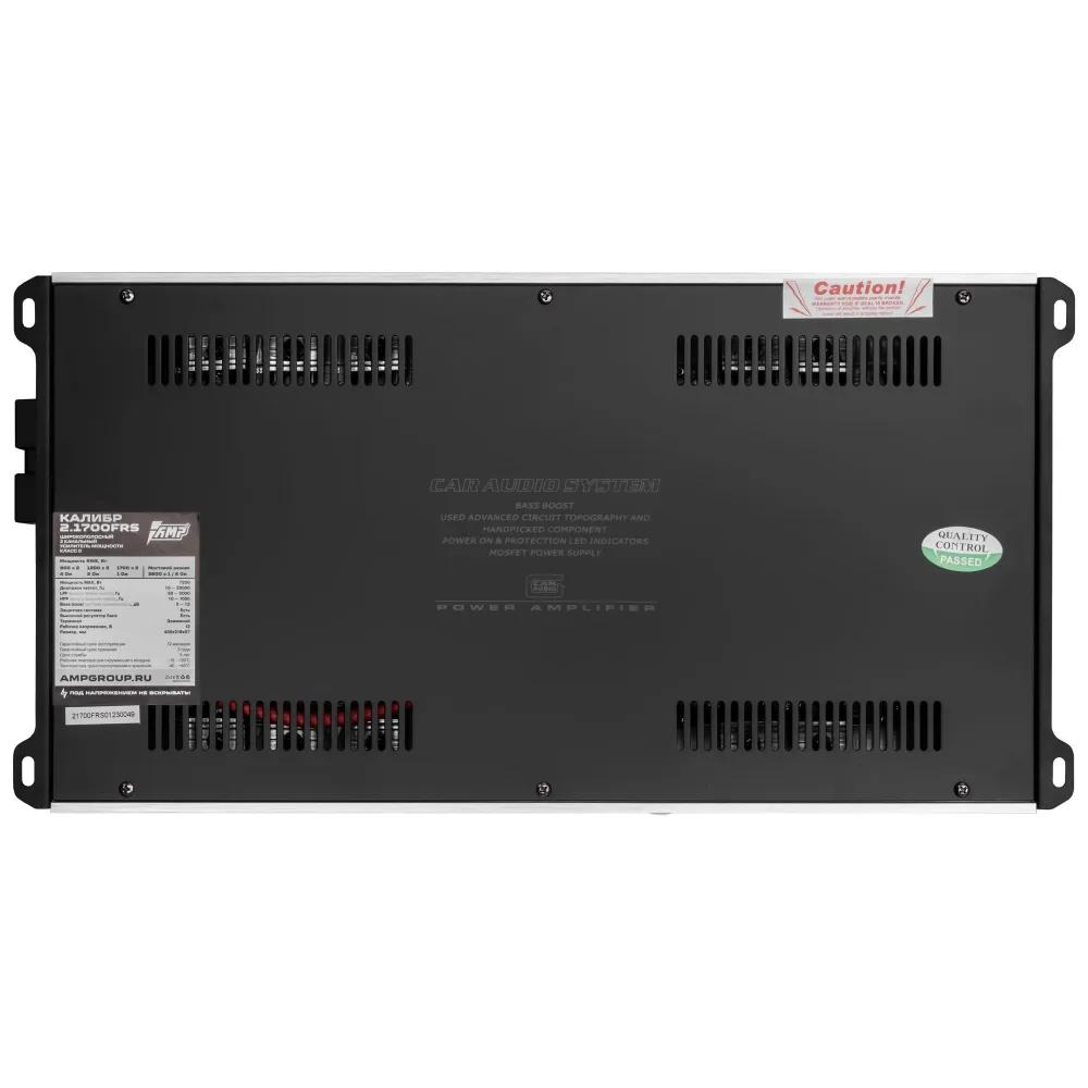 AMP | КАЛИБР 2.1700 FRS | 1-кан, класс D, мощность RMS 1700 Вт х2 ( 1 Ом ), 1200 Втх1 ( 2 Ом ) | 5