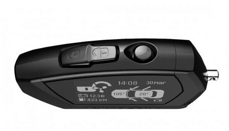 Брелок LCD D027 black карабин превью 2