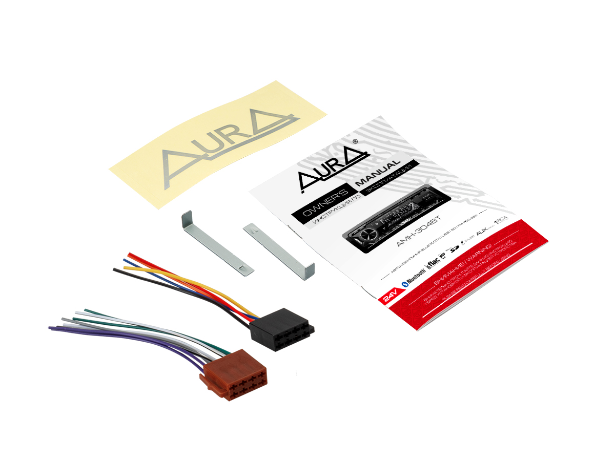 AurA | AMH-304BT | 24V, 4х36w, FLAC, 2xUSB/BT, APP, 1 RCA, белые кнопки | 6