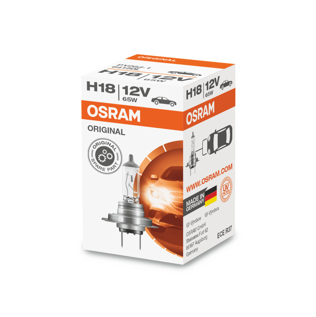 OSRAM | H18 64180L Halogen | Лампа H18 12V 65W | 1