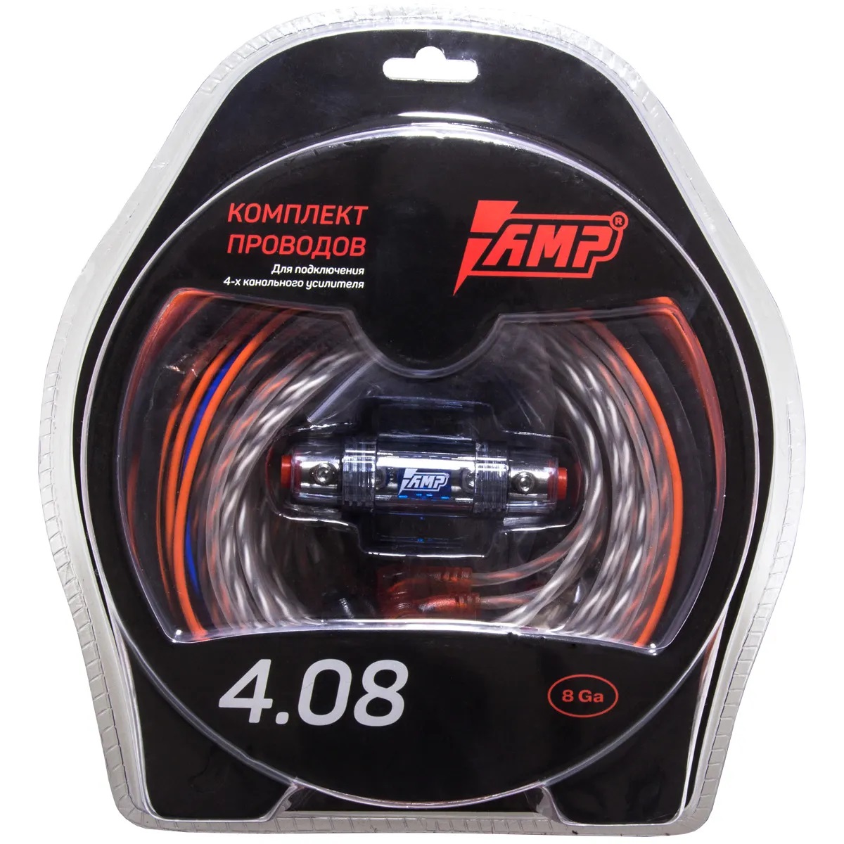 AMP | 4.08 CCA | для 4-х кан. усилителя, сил. каб. 8Ga, Mini ANL 60A | превью 1