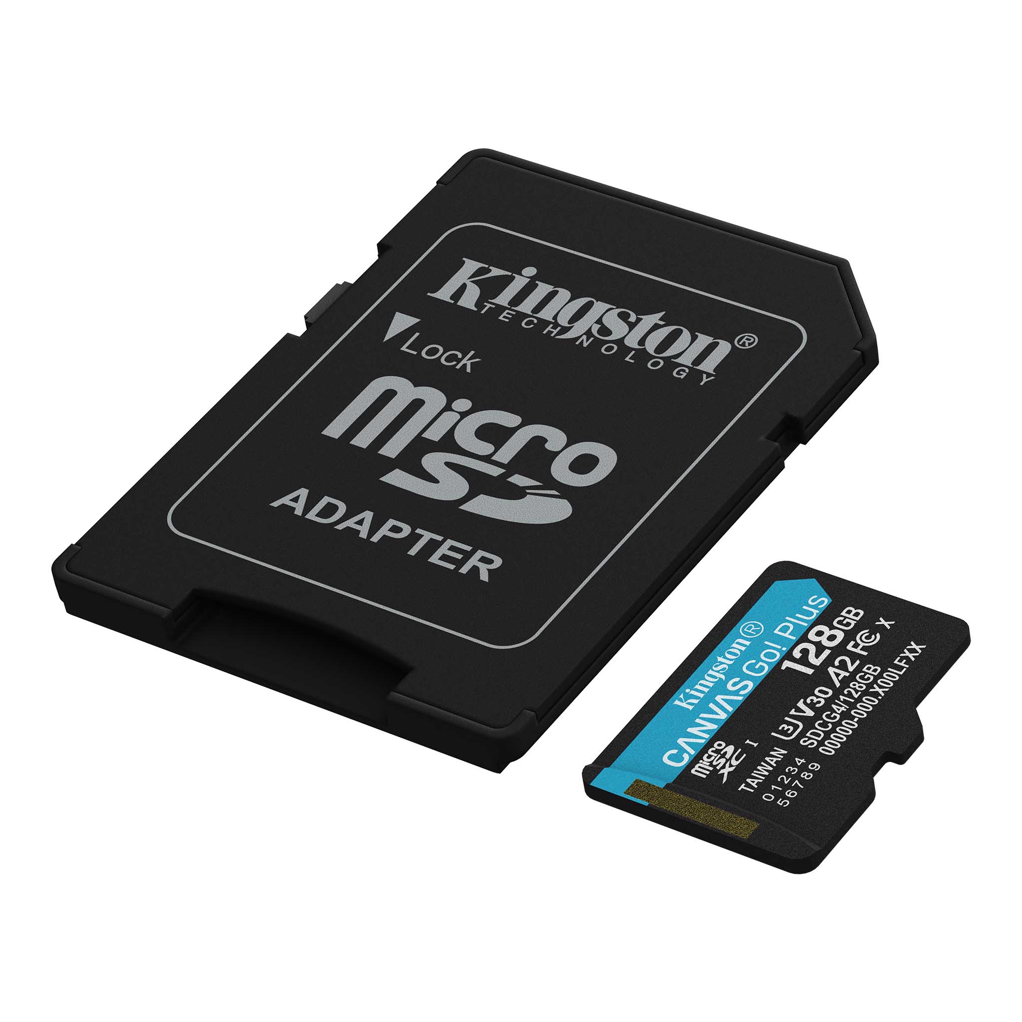 Kingston | 128Gb | Карта памяти MicroSD 128GB Class10 Canvas Go Plus A2 U3 V30(200 Mb/s)+SD адаптер| превью 3