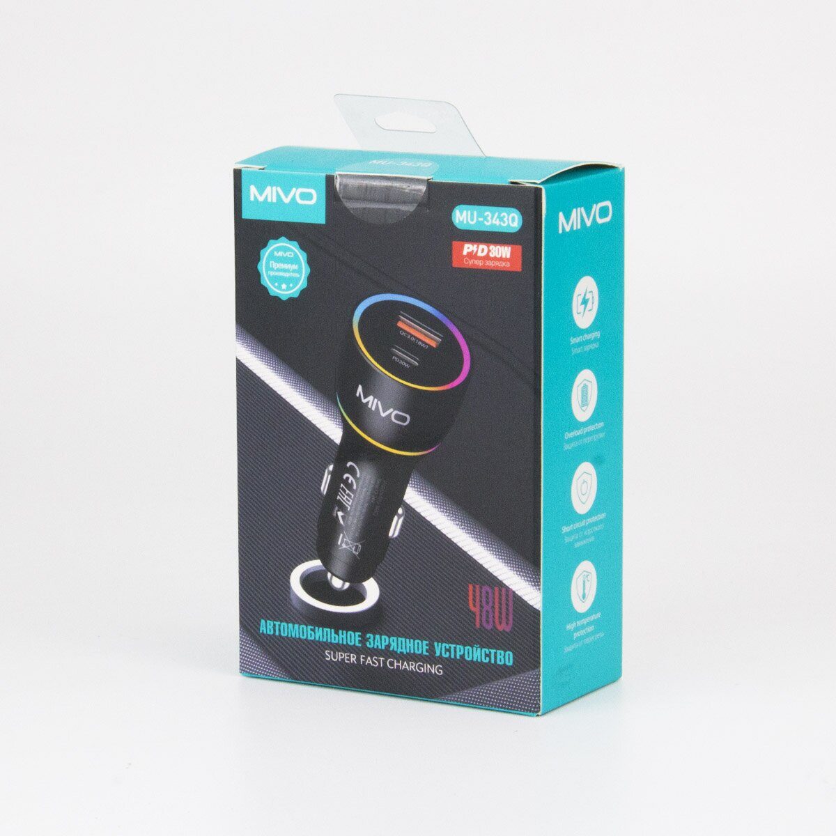 Mivo | MU-343Q | адаптер прикуривателя USB  | превью 3